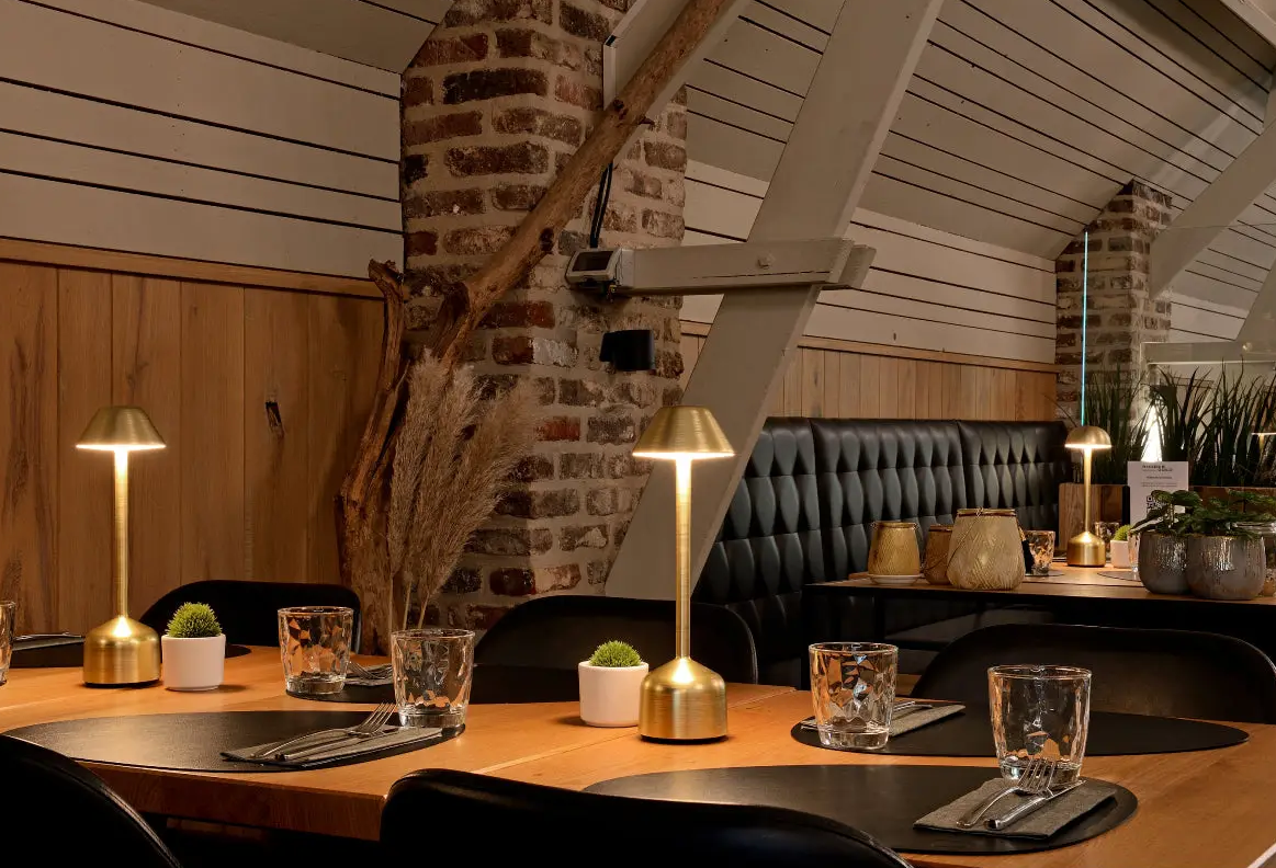 Elegant table lamps from tableLights.com’s collection for fine dining restaurant